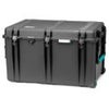 HPRC 2800 Wheeled Waterproof Hard Case without Foam Insert, Black Black with Blue Handle