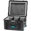 HPRC 2730 Wheeled Waterproof Hard Case with Soft Deck and Dividers, Black Black