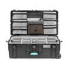 HPRC 2745 Wheeled Waterproof Hard Case with Second Skin and Lid Organizer, Black/Blue Bassano Black/Blue