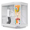 HYTE Y70 Touch Infinite Dual Chamber Modern Aesthetic Panoramic Tempered Glass Mid-Tower ATX Computer Case with Integrated Touchscreen Snow White