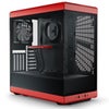 HYTE Y40 S-Tier Aesthetic Panoramic Tempered Glass ATX Mid-Tower Gaming Computer Case Red