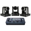 Ikan OTTICA Bundle with 3x Full HD NDI|HX 30x PTZ Video Camera and IP Controller V2, White Black