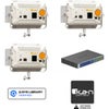 Ikan Lyra LBX5-POE 45W Halfx1 Bi-Color Studio Soft LED 3-Light Panel Kit with Netgear PoE++ Ultra 60 Switch White