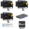 Ikan Lyra LBX5-POE 45W Halfx1 Bi-Color Studio Soft LED 3-Light Panel Kit with Netgear PoE++ Ultra 60 Switch Black