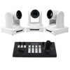 Ikan OTTICA Bundle with 3x Full HD NDI|HX 30x PTZ Video Camera and IP Controller, Black White