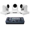 Ikan OTTICA Bundle with 3x Full HD NDI|HX 20x PTZ Video Camera and IP Controller V2, White White