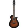 Ibanez AEG5012 AEG Series Single-Cutaway 12-String Acoustic Electric Guitar, Dark Violin Sunburst Dark Violin Sunburst