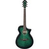 Ibanez AEWC Series AEWC16QA Acoustic Electric Guitar Transparent Emerald Burst/Natural