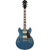 Ibanez AS Artcore AS73G Semi-Hollow Double Cutaway Electric Guitar, Bound Rosewood Fretboard, Metallic Purple Flat Blue Metallic