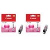 Canon 2 Pack CLI-221GR Gray Ink Tank for Pixma Inkjet Printer for MP980, MP990 Magenta