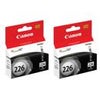 Canon 2 Pack CLI-226 Magenta Ink Tank for Select PIXMA iP, iX, MG, MX Series Printers Black