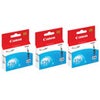 Canon CLI-226 Gray Ink Tank for Inkjet Printers for MG6120, MG6220, MG8120, MG8220 PIXMA Series Printers, 3-Pack Cyan