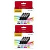 Canon 2 Pack CLI-281 BKCMY Combo 4-Pack of Black, Cyan, Magenta, and Yellow Ink Tanks for Select PIXMA TR, TS Series Printers Multi