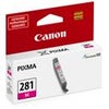 Canon CLI-281 BKCMYB Combo 5-Pack of Black, Cyan, Magenta, Yellow, and Photo Blue Ink Tanks with 5x5" 20 SHeets Glossy Paper for Select PIXMA TR, TS Series Printers Magenta