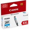 Canon CLI-281 XXL Cyan Ink Tank for Select PIXMA TR, TS Series Printers - 11.7ml Cyan