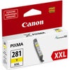Canon CLI-281 XXL Cyan Ink Tank for Select PIXMA TR, TS Series Printers - 11.7ml Yellow