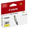 Canon CLI-281 BKCMYB Combo 5-Pack of Black, Cyan, Magenta, Yellow, and Photo Blue Ink Tanks with 5x5" 20 SHeets Glossy Paper for Select PIXMA TR, TS Series Printers Yellow
