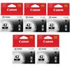 Canon 5 Pack CLI-42 Black Ink Cartridge Black