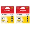 Canon 5 Pack CLI-42 Black Ink Cartridge Yellow