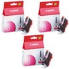 Canon CLI-8Y Yellow Ink Cartridge for Select PIXMA iP, MP, MX and PRO Series Printers, 3-Pack Magenta