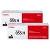 Canon 2 Pack CRG 055 High Yield Capacity Toner Cartridge for MF745, 743, 741, Black,7600 Pages Yield Black