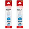 Canon GI-290 70ml Cyan Ink Bottle for MegaTank Printers, 2-Pack Cyan