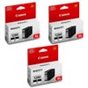 Canon 3 Pack PGI-1200 XL Black Pigment Ink Tank for MAXIFY MB2020, MB2120, MB2320, and MB2720 Printers, 1200 Pages Yield Black