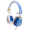 IDANCE Funky Lightweight Headphones with Inline Mic for iPhone/iPad/iPod/Tablet/Android, 15Hz-20KHz Frequency Response, White/Silver Blue