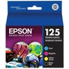 Epson T125120-BCS 125 Combo-Pack Standard Capacity Ink Cartridges (Cyan, Magenta, Black, Yellow) Black
