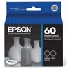 Epson T060 DURABrite Color Ink Cartridges (CMYK), Combo Pack Black