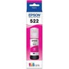 Epson T522 Ink Bottle for Expression ET-2700, WorkForce ET-4700, EcoTank ET-2720, ET-4700 All-in-One Supertank Printers, Magenta Magenta