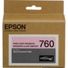 Epson T760 Ultrachrome HD Ink Cartridge for SureColor P600 Inkjet Printer, Light Cyan, 2-Pack Vivid Light Magenta