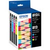 Epson T812XL Ultra High-Capacity Black and T812 Standard Capacity Color Combo Ink Cartridges for WorkForce Pro Series Printer Multi
