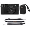 Fujifilm X100VI Digital Camera, Silver, Bundle with Quick Release Sling Strap and Alpine 2 Camera Bag Black