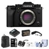 Fujifilm X-T5 Mirrorless Camera, Black Bundle with 128GB SD Card, Backpack, 2x Battery, Charger, Screen Protector, Camera Strap, SD Card Case, Cleaning Kit Black