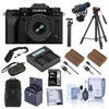 Fujifilm X-T5 Mirrorless Camera, Silver with XF 16-50mm f/2.8-4.8 R LM WR Lens, Bundle with 128GB SD Card, Backpack, 2x Battery, Smart Charger, Charger Plate, Tripod, Mic, 72mm Filter Kit Black