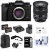 Fujifilm X-T5 Mirrorless Camera, Silver with XF 16-80mm f/4.0 R OIS WR Lens, 128GB SD Card, Backpack, 2x Battery, Dual Charger, 72mm Filter Kit, Screen Protector, and Accessories Black