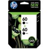 HP 60 Tri-color Ink Cartridge #CC643WN with Cyan, Magenta and Yellow Ink Cartridges (Yield: Approx 165 Copies) Black