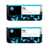 HP 728 300ml Yellow Ink Cartridge for DesignJet T730 and T830 Inkjet Printers, 2 Pack Yellow