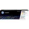 HP 206A Magenta Original Toner Cartridge, 1250 Pages Yield Yellow