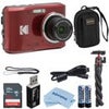 Kodak PIXPRO FZ45 Friendly Zoom 16MP Full HD Digital Camera, Light Blue Red