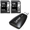 Lexar SILVER Series Professional 1667x UHS-II SDXC Memory 2-Pack Card with Reader