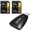 Lexar GOLD Series Professional 2000x UHS-II SDXC Memory 2-Pack Card with Reader