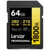 Lexar GOLD Series Professional 1800x UHS-II SDXC Memory Card Single