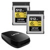 Lexar Gold Series Professional CFexpress 4.0 Type-B 2-Pack Card with Reader