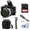 Minolta MN53Z 16MP FHD Digital Camera with 53x Optical Zoom, Wi-Fi, Red Bundle with Shoulder Bag, 64GB SD Card, Wrist Strap, Octopus Tripod, Cleaning Kit Black