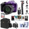 Minolta MN67Z 20MP Full HD Wi-Fi Bridge Camera with 67x Optical Zoom, Red Essential Bundle with Bag, Memory Card, Octopus Tripod, Corel PC Software Pack and Accessories Purple