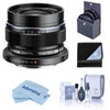 Olympus M.Zuiko Digital ED 12mm f/2 Lens for Micro Four Thirds, Black, Bundle with 46mm Filter Kit and Lens Wrap Black