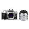 Olympus OM-D E-M10 Mark IV Mirrorless Camera, Silver with Olympus M. Zuiko 14-42mm f/3.5-5.6 II R Lens, Silver Silver
