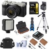 Sony Alpha a7C II Mirrorless Camera with FE 28-60mm f/4-5.6 Lens, Black, Bundle with 2x NP-FZ100 Battery, 128GB Memory Card and Shotgun Microphone Silver